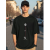 Erkek Baskılı Oversize T-shirt - Siyah 146096 Erkek Baskılı Oversize T-shirt - Siyah 146096