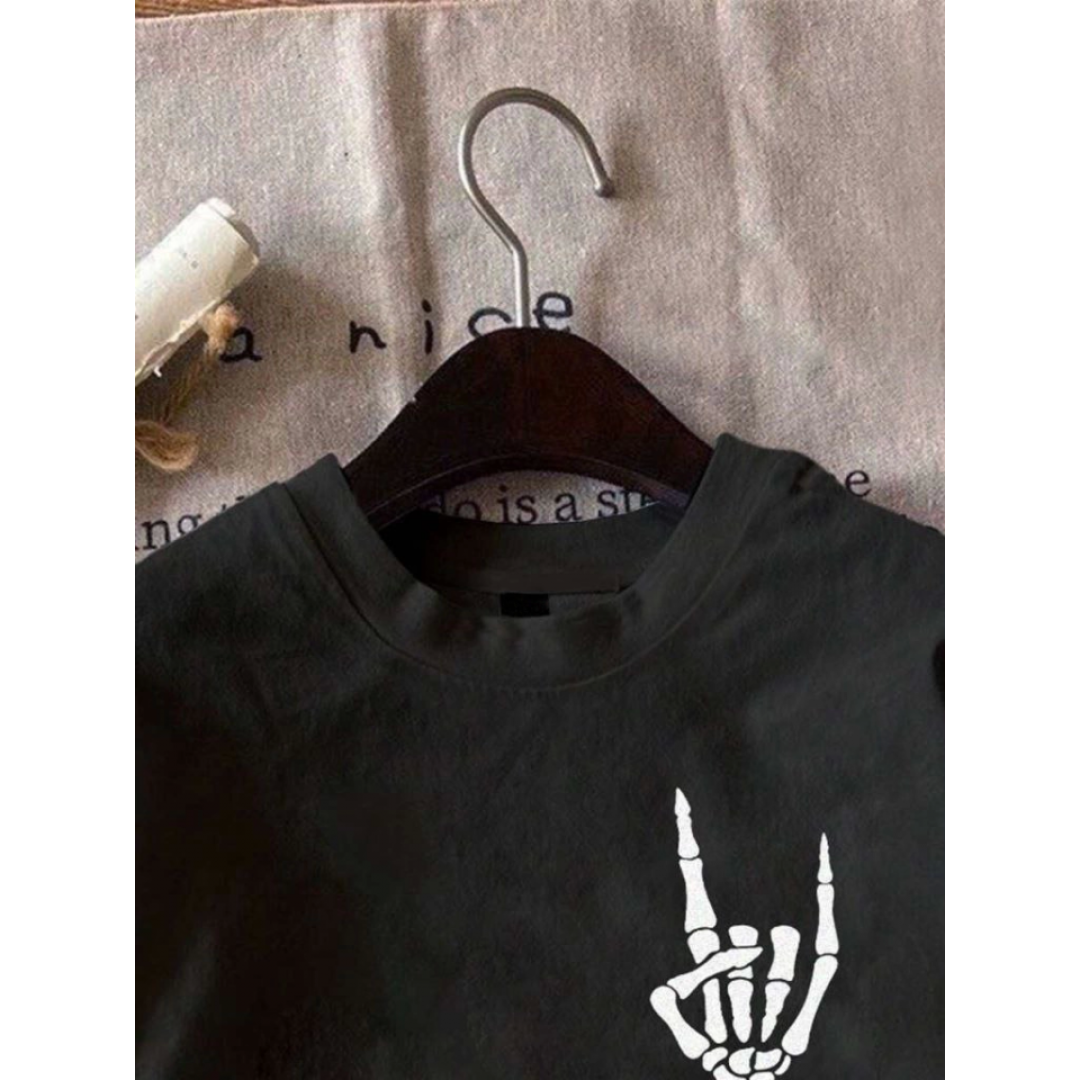 Erkek Baskılı Oversize T-shirt - Siyah - 146097 Erkek Baskılı Oversize T-shirt - Siyah - 146097