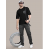 Erkek Baskılı Oversize T-shirt - Siyah - 146098 Erkek Baskılı Oversize T-shirt - Siyah - 146098