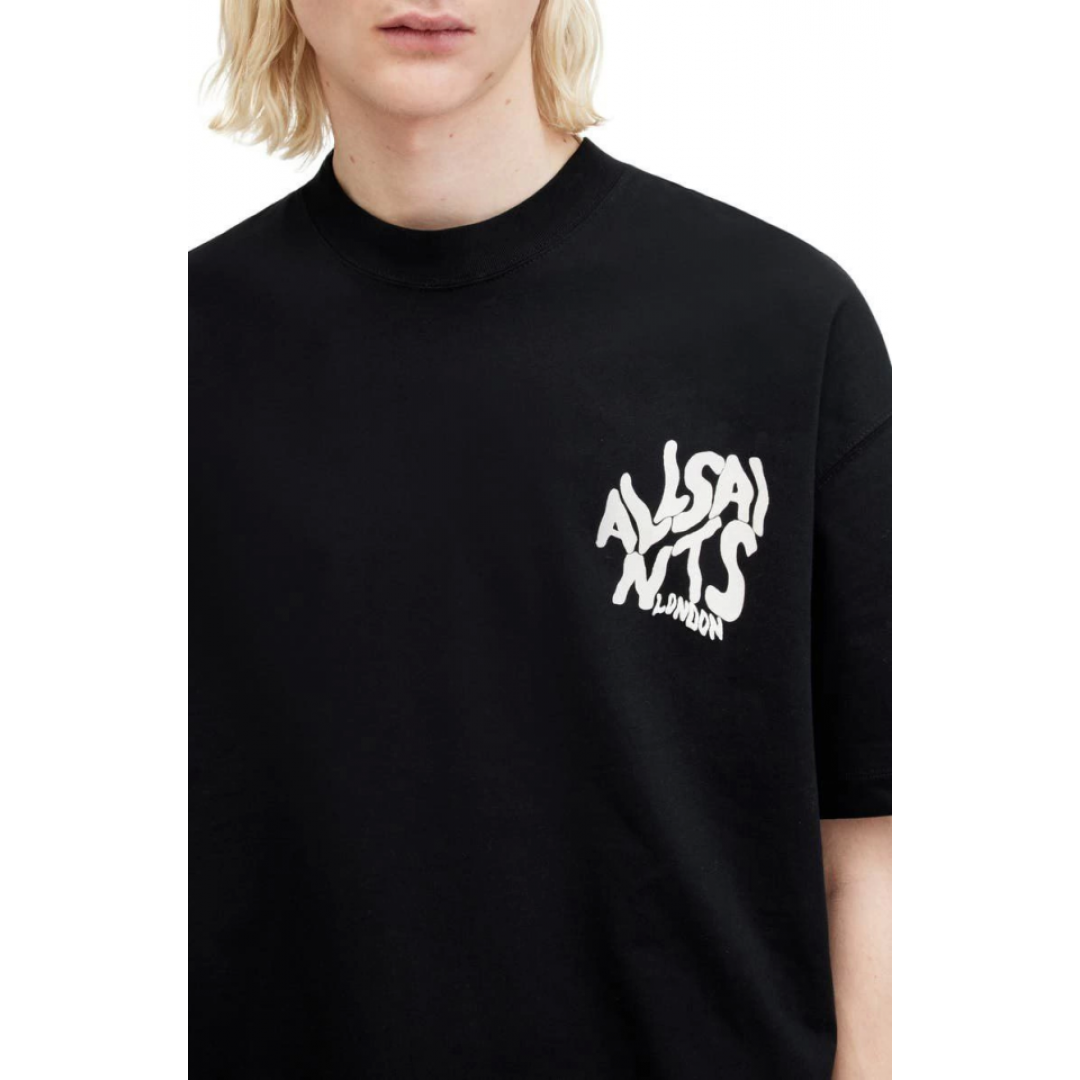 Erkek Baskılı Oversize T-shirt - Siyah 146099 Erkek Baskılı Oversize T-shirt - Siyah 146099