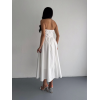 Straplez Pileli Elbise - Beyaz 146904 Straplez Pileli Elbise - Beyaz 146904