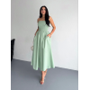 Straplez Pileli Elbise - Su Yeşili 146906 Straplez Pileli Elbise - Su Yeşili 146906