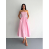 Straplez Pileli Elbise - Pembe 146907 Straplez Pileli Elbise - Pembe 146907