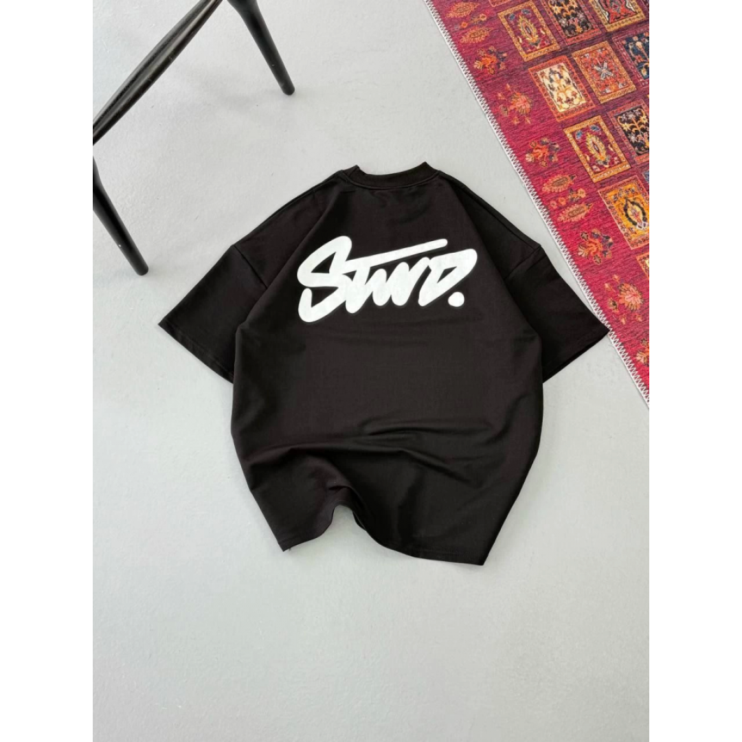 Erkek Baskılı Oversize T-shirt - Siyah 147638 Erkek Baskılı Oversize T-shirt - Siyah 147638