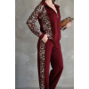 Osy Modal Yumuşak Dokulu Kumaş Kapüşonlu Leopar Desenli Fermuarlı Takım - Bordo - 147939 Osy Modal Yumuşak Dokulu Kumaş Kapüşonlu Leopar Desenli Fermuarlı Takım - Bordo - 147939