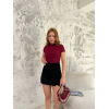 Kısa Kol Badi Bluz - Bordo 148417 Kısa Kol Badi Bluz - Bordo 148417
