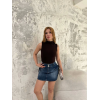 Kolsuz Yarım Bağazlı Badi Bluz - Siyah 148420 Kolsuz Yarım Bağazlı Badi Bluz - Siyah 148420