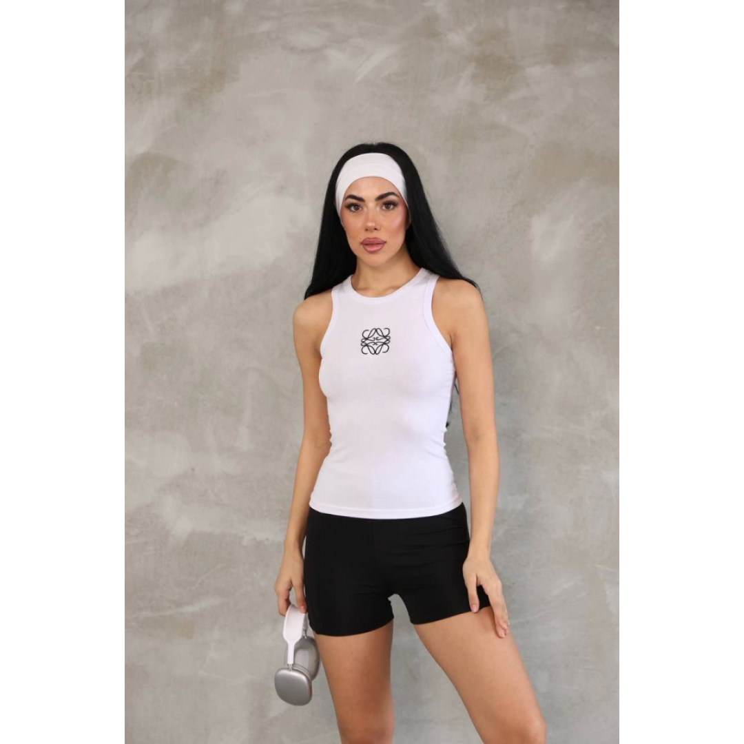 Kolsuz Nakışlı Badi Bluz - Beyaz 148423 Kolsuz Nakışlı Badi Bluz - Beyaz 148423
