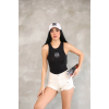 Kolsuz Nakışlı Badi Bluz - Siyah 148424 Kolsuz Nakışlı Badi Bluz - Siyah 148424