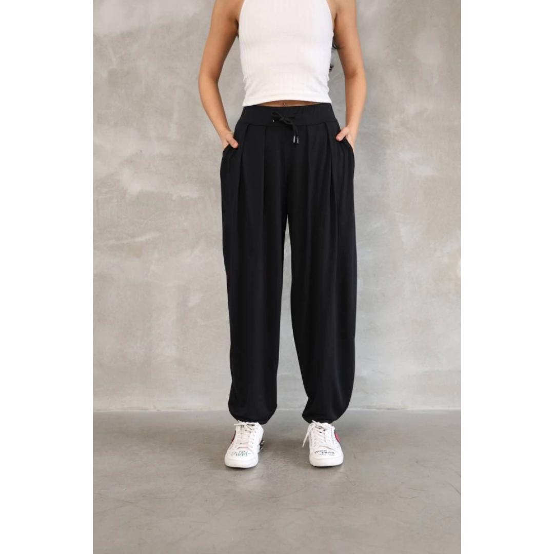 Osy Modal Yumuşak Dokulu Kumaş Şalvar Pantalon - Siyah - 148425 Osy Modal Yumuşak Dokulu Kumaş Şalvar Pantalon - Siyah - 148425