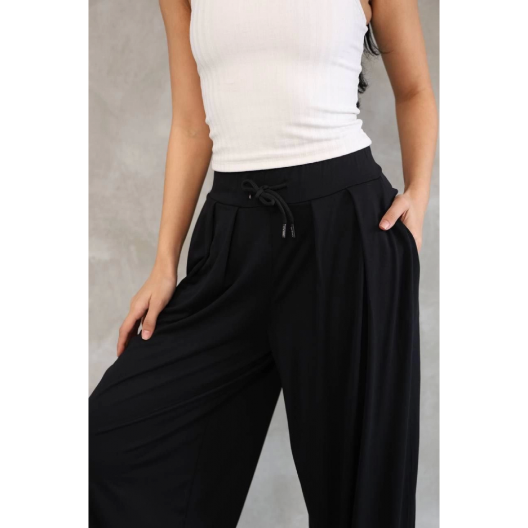 Osy Modal Yumuşak Dokulu Kumaş Şalvar Pantalon - Siyah - 148425 Osy Modal Yumuşak Dokulu Kumaş Şalvar Pantalon - Siyah - 148425