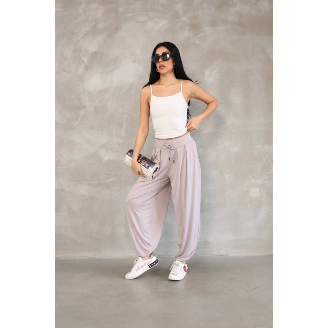Osy Modal Yumuşak Dokulu Kumaş Şalvar Pantalon - Bej - 148426 Osy Modal Yumuşak Dokulu Kumaş Şalvar Pantalon - Bej - 148426