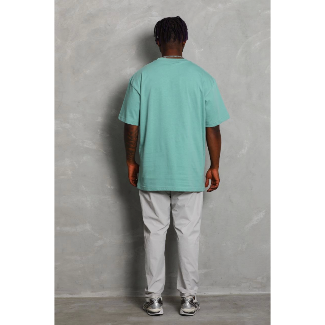 Unisex Oversize Düz Bisiklet Yaka T-Shirt - Mint Yeşili 150360 Unisex Oversize Düz Bisiklet Yaka T-Shirt - Mint Yeşili 150360