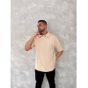 Yakalı Patlı Kısa Kol T-shirt - Bej 150379 Yakalı Patlı Kısa Kol T-shirt - Bej 150379