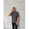 Yakalı Patlı Kısa Kol T-shirt - Antrasit 150380 Yakalı Patlı Kısa Kol T-shirt - Antrasit 150380