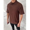 Yakalı Patlı Kısa Kol T-shirt - Kahverengi 150382 Yakalı Patlı Kısa Kol T-shirt - Kahverengi 150382