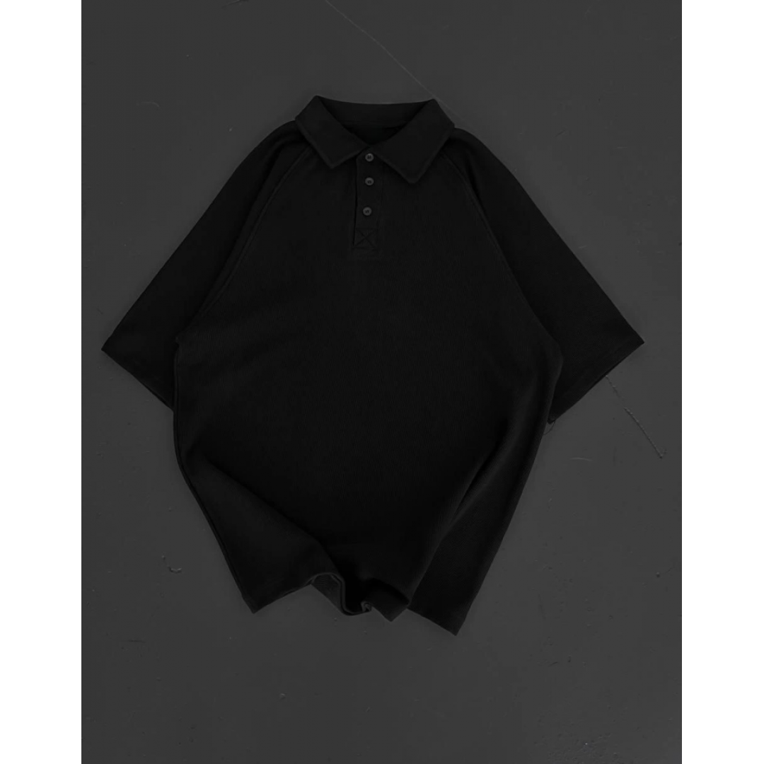 Yakalı Patlı Kısa Kol T-shirt - Siyah 150383 Yakalı Patlı Kısa Kol T-shirt - Siyah 150383