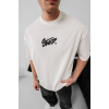 Erkek Baskılı Oversize T-shirt - Beyaz 150388 Erkek Baskılı Oversize T-shirt - Beyaz 150388