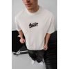 Erkek Baskılı Oversize T-shirt - Beyaz 150388 Erkek Baskılı Oversize T-shirt - Beyaz 150388