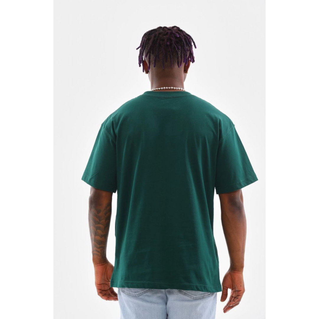Unisex Oversize Düz Bisiklet Yaka T-Shirt - Koyu Yeşili 150389 Unisex Oversize Düz Bisiklet Yaka T-Shirt - Koyu Yeşili 150389