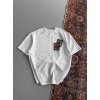 Erkek Baskılı Oversize T-shirt - Beyaz 151101