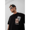 Erkek Baskılı Oversize T-shirt - Siyah - 151102 Erkek Baskılı Oversize T-shirt - Siyah - 151102