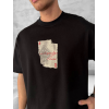 Ön Ve Arka Baskılı Oversize Bisiklet Yaka T-shirt - Siyah 152673 Ön Ve Arka Baskılı Oversize Bisiklet Yaka T-shirt - Siyah 152673