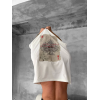 Erkek Ön Ve Arka Baskılı Oversize Bisiklet Yaka T-shirt - Beyaz - 152674 Erkek Ön Ve Arka Baskılı Oversize Bisiklet Yaka T-shirt - Beyaz - 152674