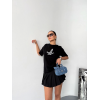 Kısa Kol Baskılı T-shirt - Siyah 152903