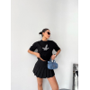 Kısa Kol Baskılı T-shirt - Siyah 152903