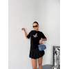 Kısa Kol Baskılı T-shirt - Siyah 152903