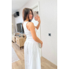 Kolsuz Uzun Elbise - Beyaz - 152912