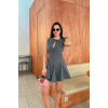 Bağcık Detaylı Kolsuz Mini Elbise - Antrasit - 153143 Bağcık Detaylı Kolsuz Mini Elbise - Antrasit - 153143