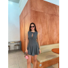 Bağcık Detaylı Kolsuz Mini Elbise - Antrasit - 153143 Bağcık Detaylı Kolsuz Mini Elbise - Antrasit - 153143