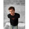Ön Ve Arka Baskılı Oversize Bisiklet Yaka T-shirt- Siyah 153733