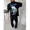 Ön Ve Arka Baskılı Oversize Bisiklet Yaka T-shirt- Siyah 153734 Ön Ve Arka Baskılı Oversize Bisiklet Yaka T-shirt- Siyah 153734