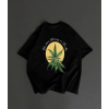 Ön Ve Arka Baskılı Oversize Bisiklet Yaka T-shirt- Siyah 153737 Ön Ve Arka Baskılı Oversize Bisiklet Yaka T-shirt- Siyah 153737