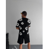 Ön Ve Arka Baskılı Oversize Bisiklet Yaka T-shirt- Siyah 154301 Ön Ve Arka Baskılı Oversize Bisiklet Yaka T-shirt- Siyah 154301