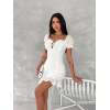 Göğüs Bağlamalı Mini Elbise - Beyaz - 154511 Göğüs Bağlamalı Mini Elbise - Beyaz - 154511