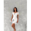 Göğüs Bağlamalı Mini Elbise - Beyaz - 154511 Göğüs Bağlamalı Mini Elbise - Beyaz - 154511