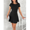 Kısa Kollu Mini Elbise - Siyah - 154563 Kısa Kollu Mini Elbise - Siyah - 154563