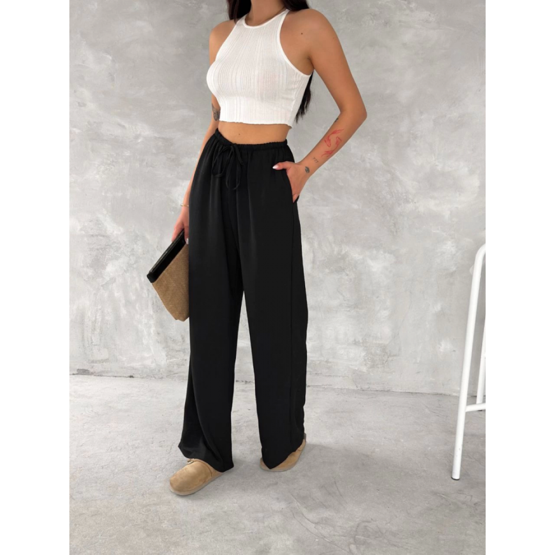 Ayrobin Oversize Pantalon - Siyah - 154567