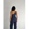 Asimetrik Crop Pantalon Ikili Takım - Lacivert 154573