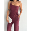 Asimetrik Crop Pantalon Ikili Takım - Gül Kurusu 154574 Asimetrik Crop Pantalon Ikili Takım - Gül Kurusu 154574