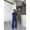 Osy Modal Yumuşak Dokulu Kumaş Kısa Kollu Bluz Rahat Pantalon Ikili Takım- Lacivert 154847