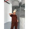 Osy Modal Yumuşak Dokulu Kumaş Kısa Kollu Bluz Rahat Pantalon Ikili Takım- Kahverengi 154848 Osy Modal Yumuşak Dokulu Kumaş Kısa Kollu Bluz Rahat Pantalon Ikili Takım- Kahverengi 154848
