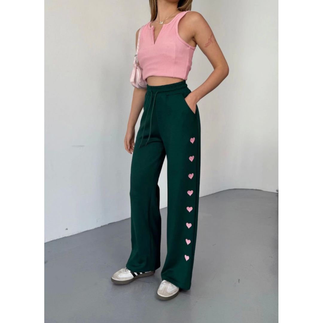 Osy Modal Yumuşak Dokulu Kumaş Nakış Işlemeli Rahat Bol Paça Eşofman Pantalon - Haki - 156897 Osy Modal Yumuşak Dokulu Kumaş Nakış Işlemeli Rahat Bol Paça Eşofman Pantalon - Haki - 156897