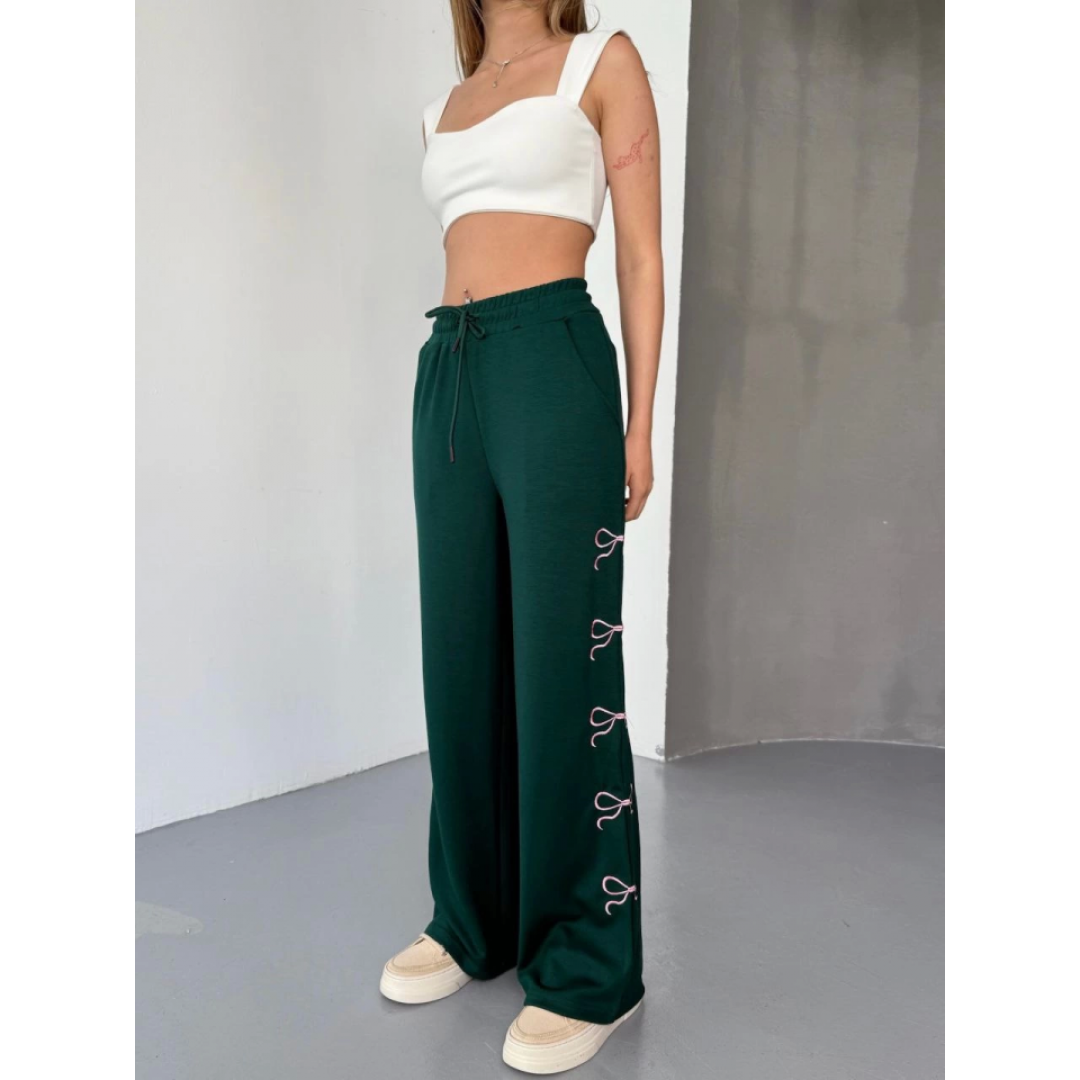 Osy Modal Yumuşak Dokulu Kumaş Nakış Işlemeli Rahat Bol Paça Eşofman Pantalon - Haki - 156903 Osy Modal Yumuşak Dokulu Kumaş Nakış Işlemeli Rahat Bol Paça Eşofman Pantalon - Haki - 156903