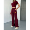 Osy Modal Yumuşak Dokulu Kumaş Nakış Işlemeli Rahat Bol Paça Eşofman Pantalon - Bordo - 156905 Osy Modal Yumuşak Dokulu Kumaş Nakış Işlemeli Rahat Bol Paça Eşofman Pantalon - Bordo - 156905