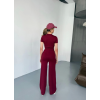 Osy Modal Yumuşak Dokulu Kumaş Nakış Işlemeli Rahat Bol Paça Eşofman Pantalon - Bordo - 156905 Osy Modal Yumuşak Dokulu Kumaş Nakış Işlemeli Rahat Bol Paça Eşofman Pantalon - Bordo - 156905